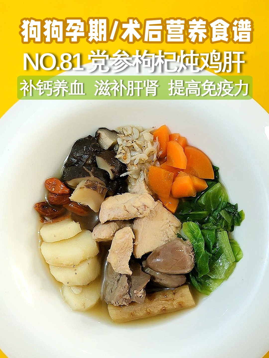 NO.81狗狗孕期补钙补血营养食谱提高免疫力