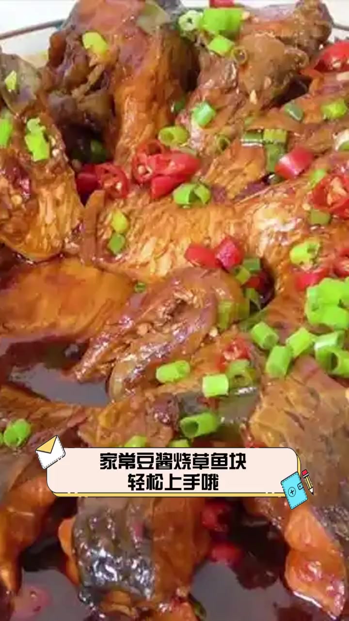 家常豆酱烧草鱼块,轻松上手哦