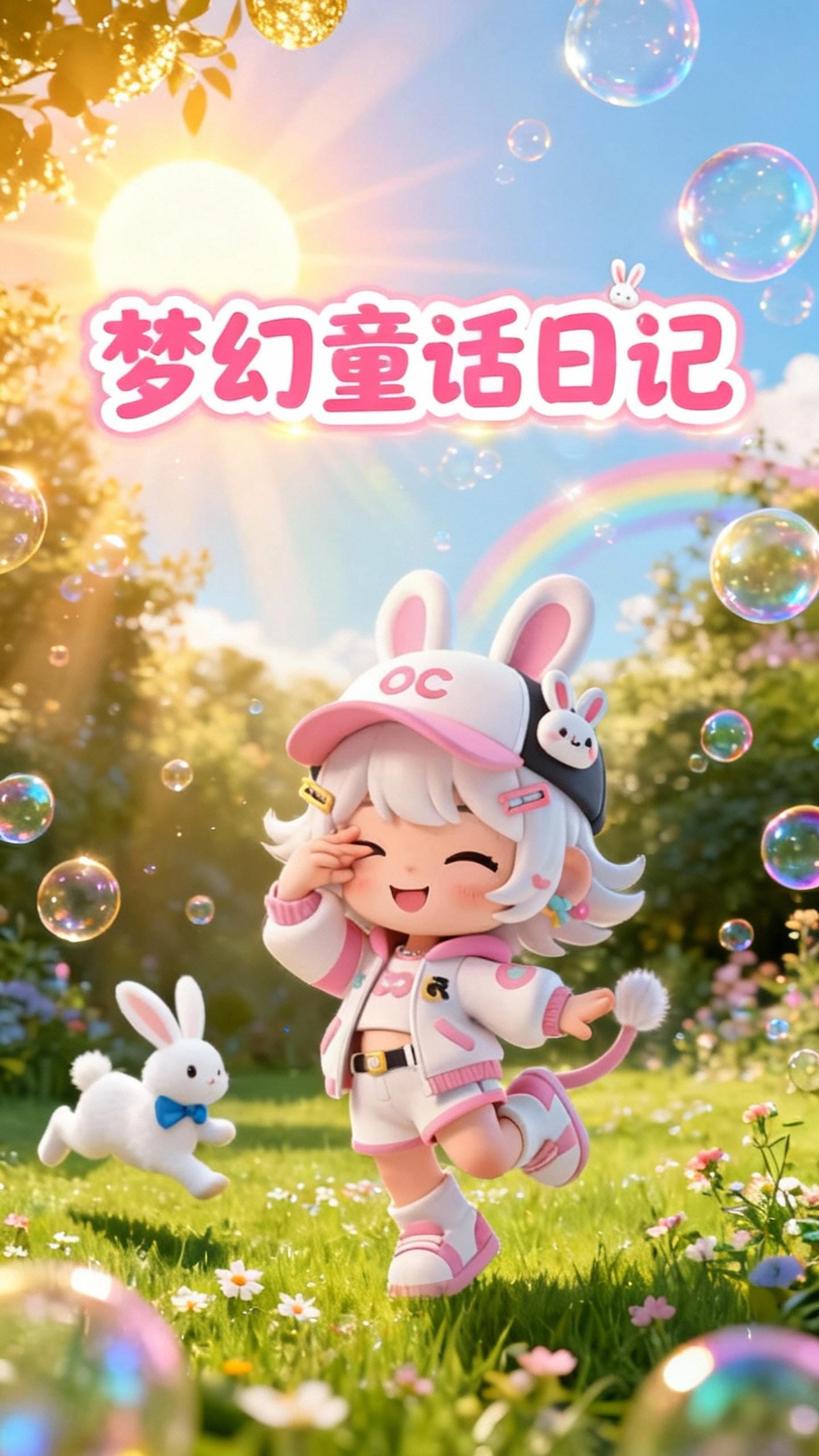 可爱卡通女孩米团