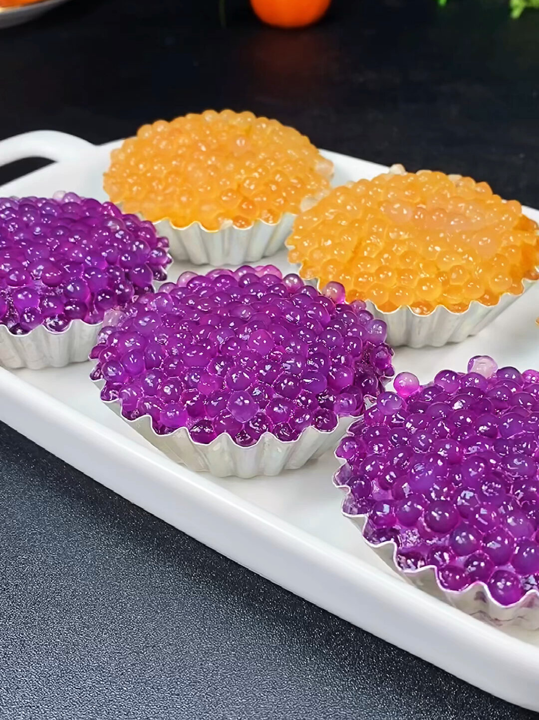 红薯紫薯西米水晶糕低热量甜品简单易做