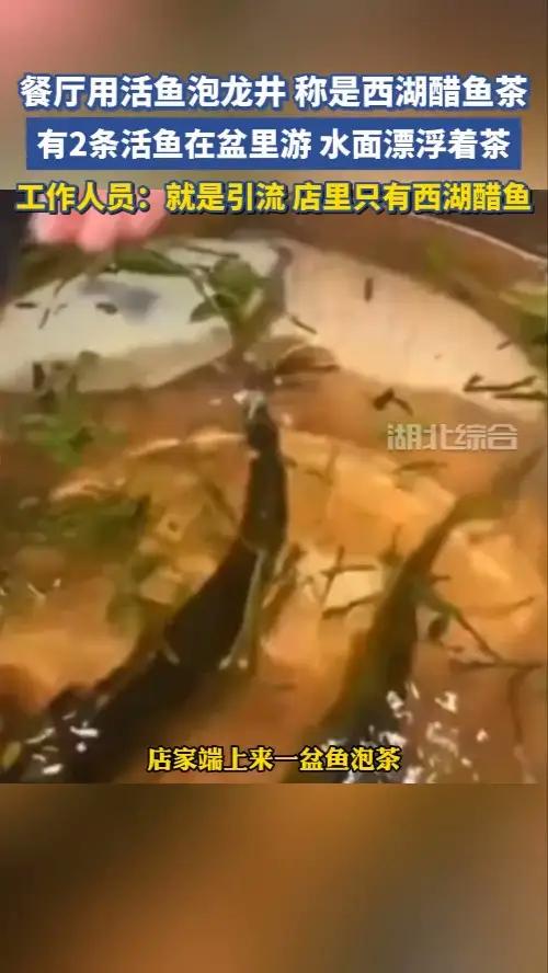 杭州一餐厅称用活鱼泡龙井是西湖醋鱼茶？工作人员回应