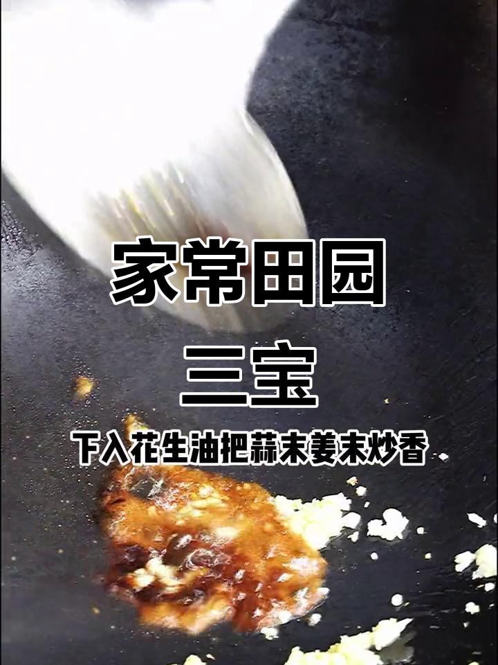 田园三宝家常下饭,茄子豆角配辣椒炒出美味