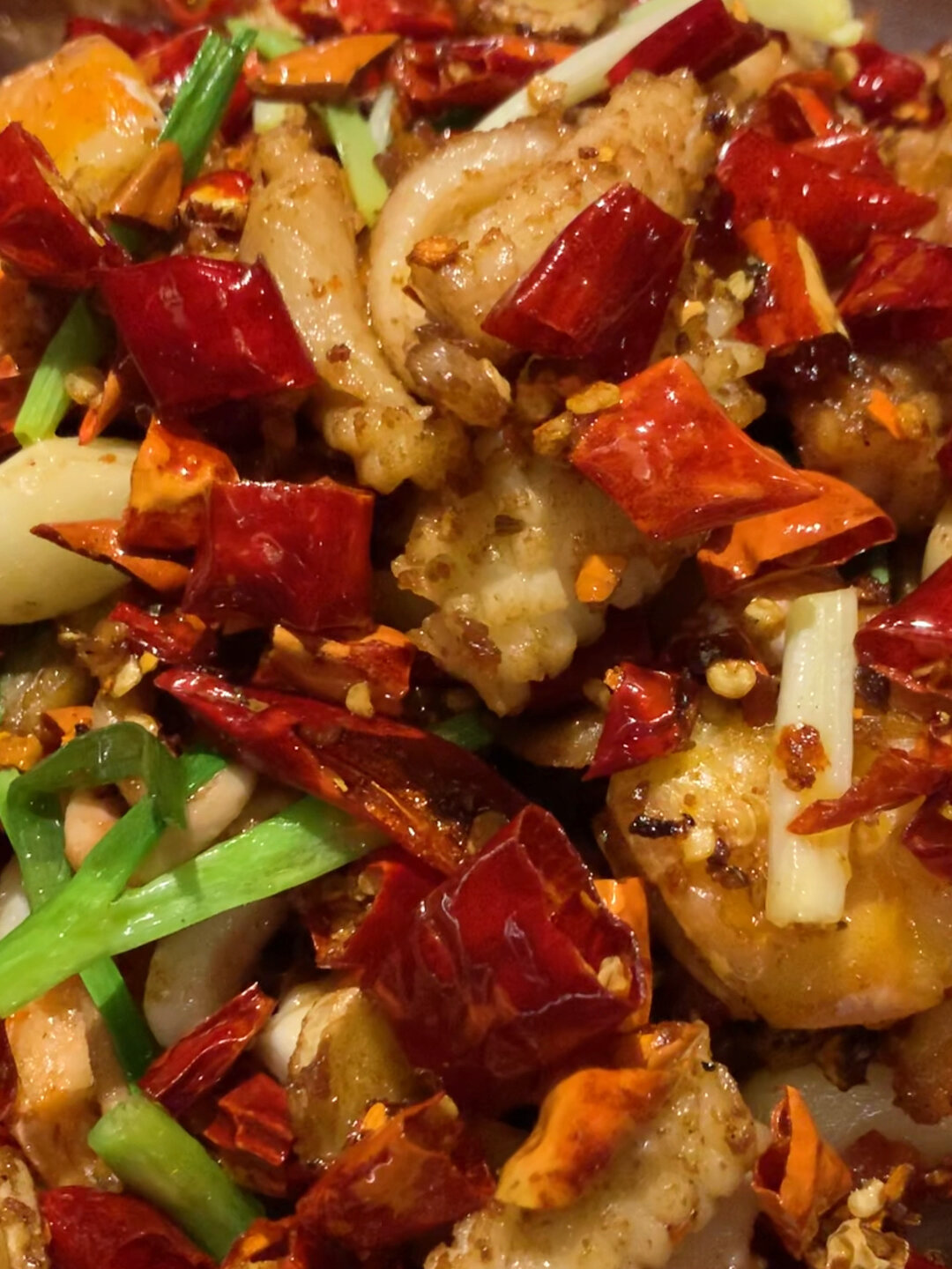 香辣鱿鱼虾,鲜香辣爽,非常有食欲