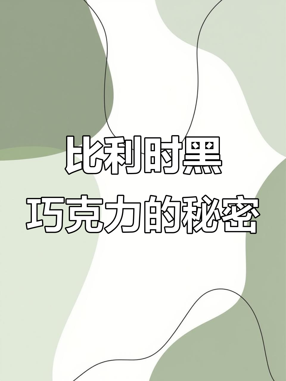 比利时原装进口周和力巧克力,丝滑浓郁不甜腻