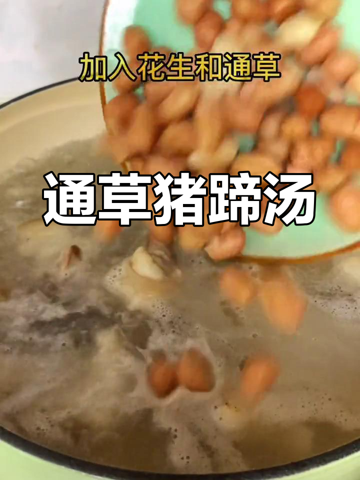 产后第三周营养汤,通草猪蹄炖法
