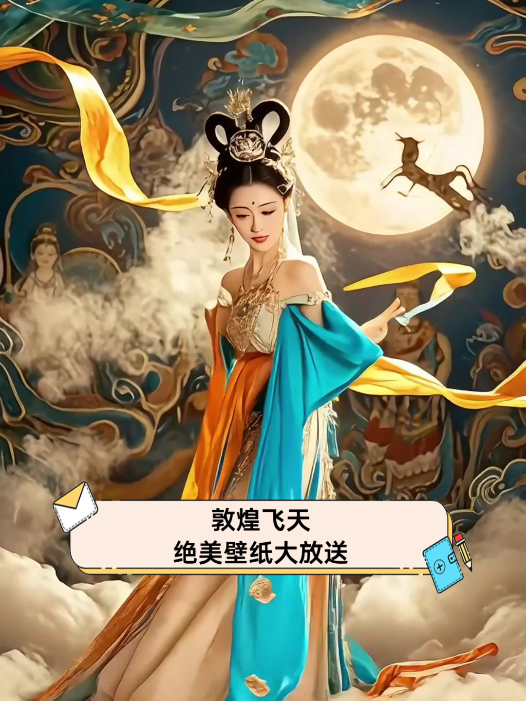 敦煌飞天,绝美壁纸大放送