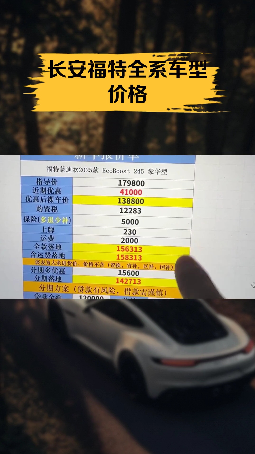 长安福特全系车型价格