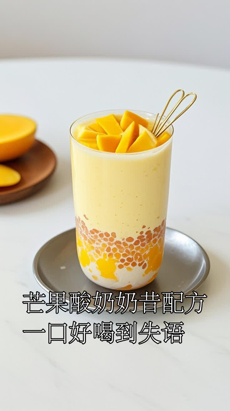 芒果酸奶奶昔配方,一口好喝到失语