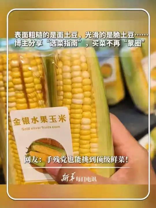 表面粗糙的是面土豆,光滑的是脆土豆……博主分享“选菜指南”,买菜不再“蒙圈”。网友:手残党