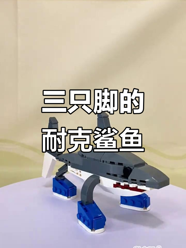 乐高耐克鞋鲨鱼拼装,只有三只脚?