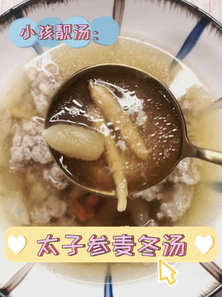 小孩营养靓汤:太子参麦冬瘦肉汤