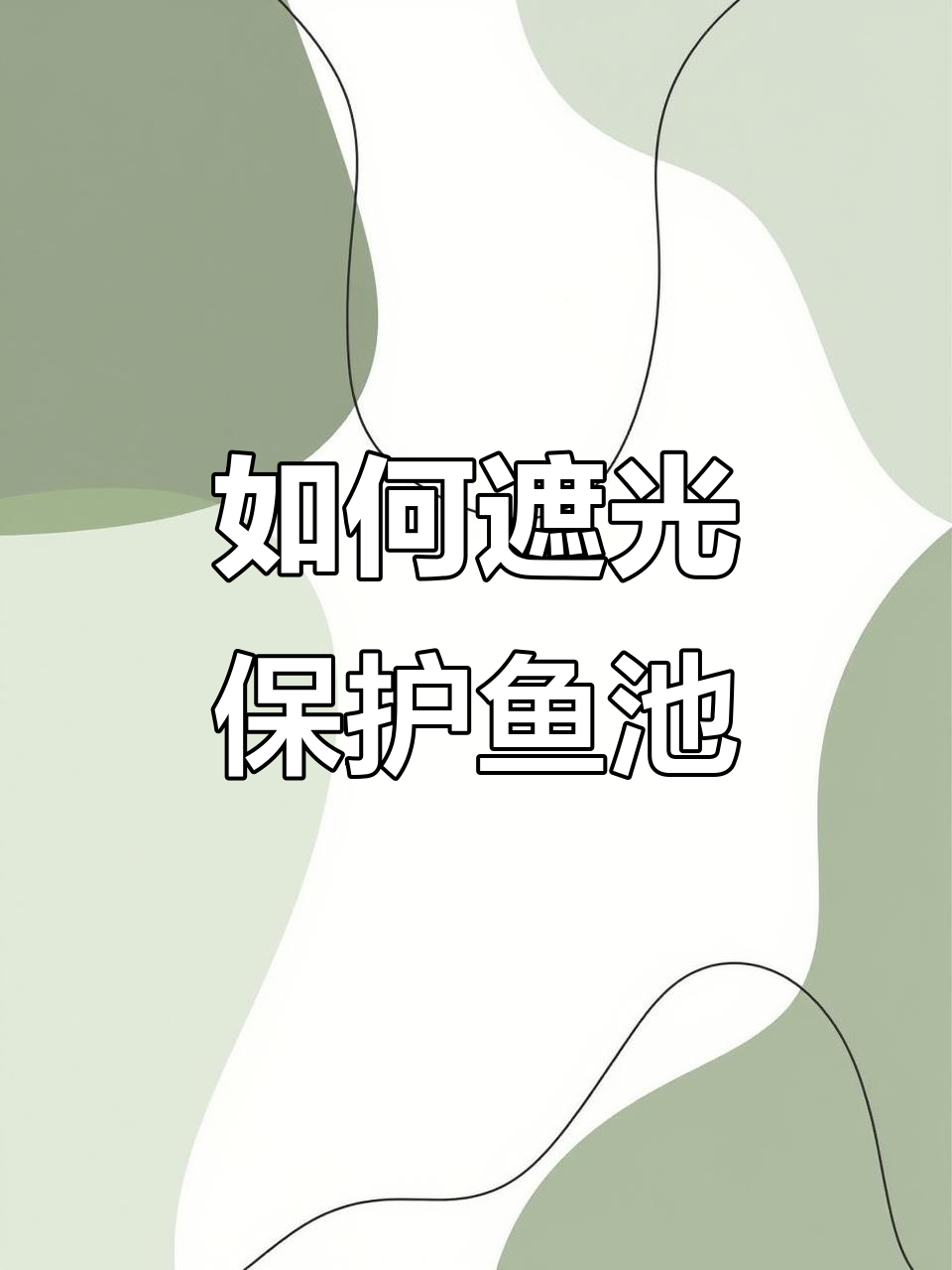 室外鱼池如何避免阳光暴晒?这些方法可能没用