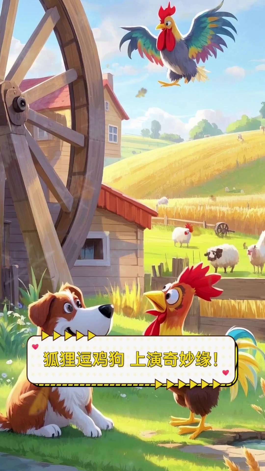 狐狸逗鸡狗,上演奇妙缘!