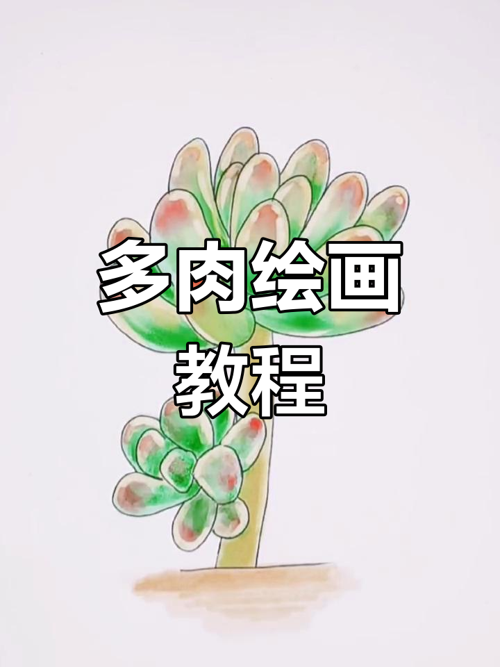 画多肉植物:从叶子到根筋的细致步骤