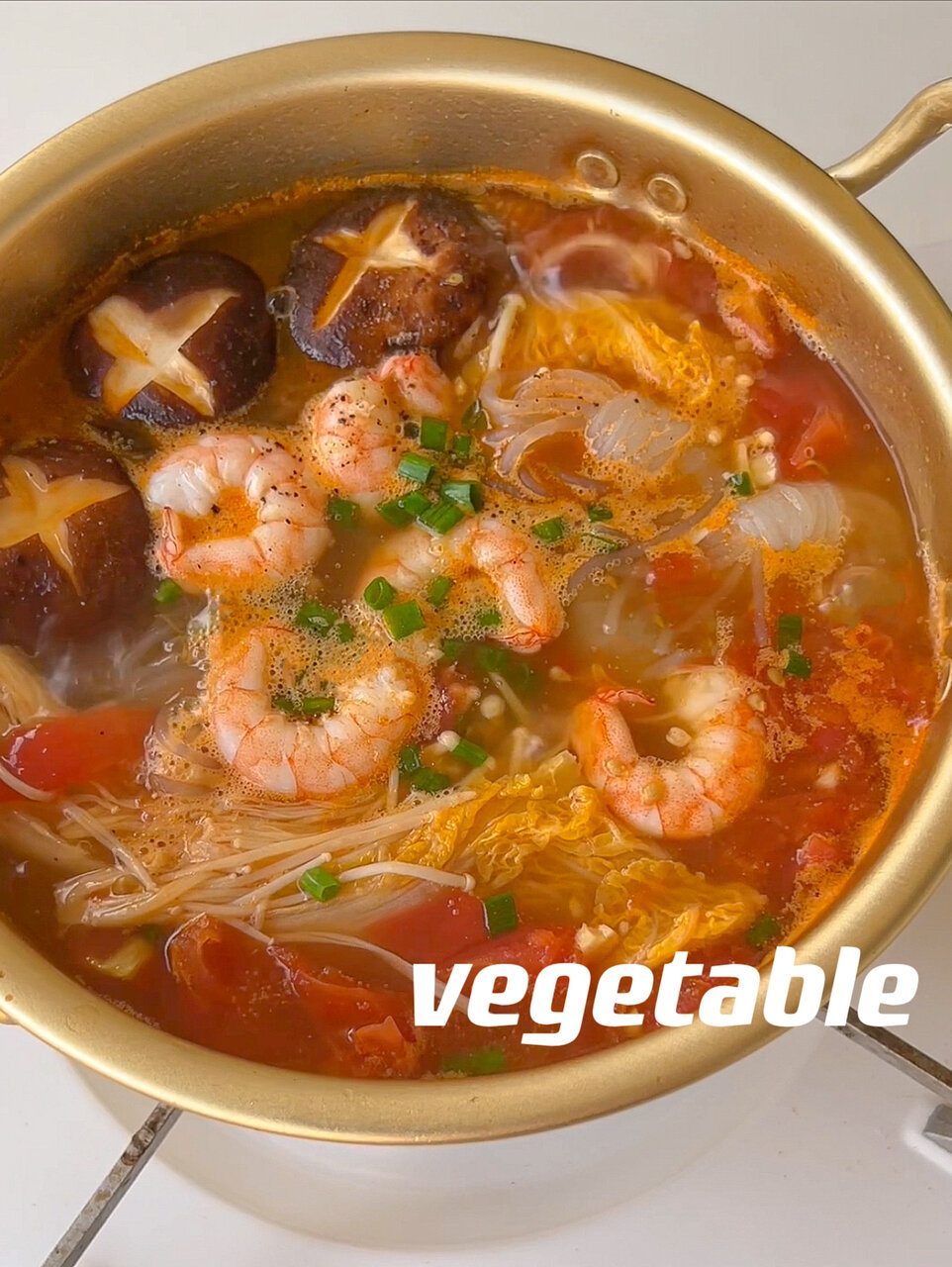 减脂餐!低卡饱腹番茄菌菇虾仁汤|真的巨好吃