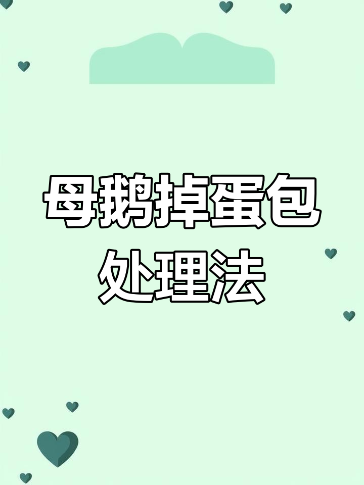 母鹅掉蛋包怎么办?清洗后吊起来有几率恢复