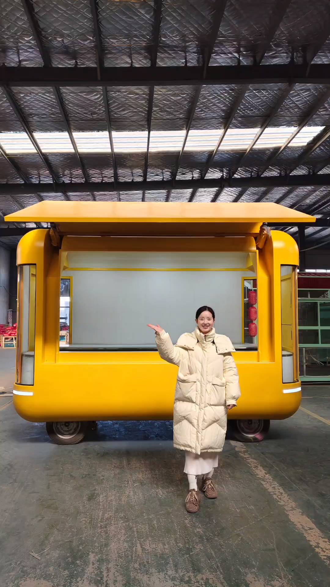 飞翼门云仓款冰激凌餐车小吃车