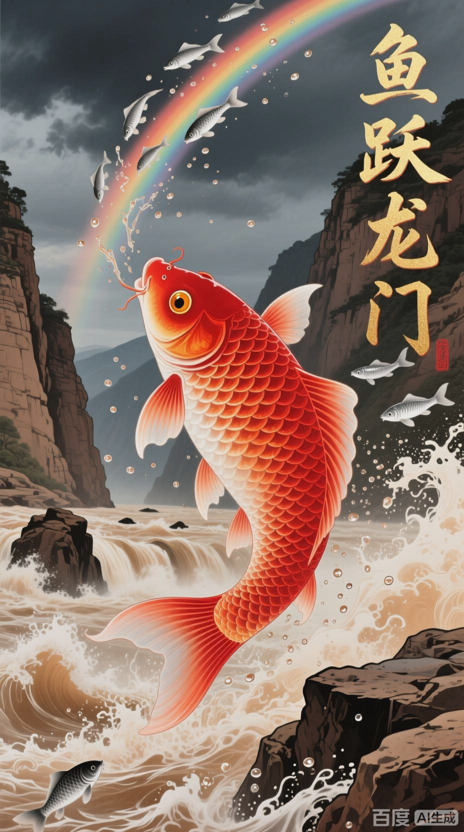 鲤鱼跃龙门，梦想成真时