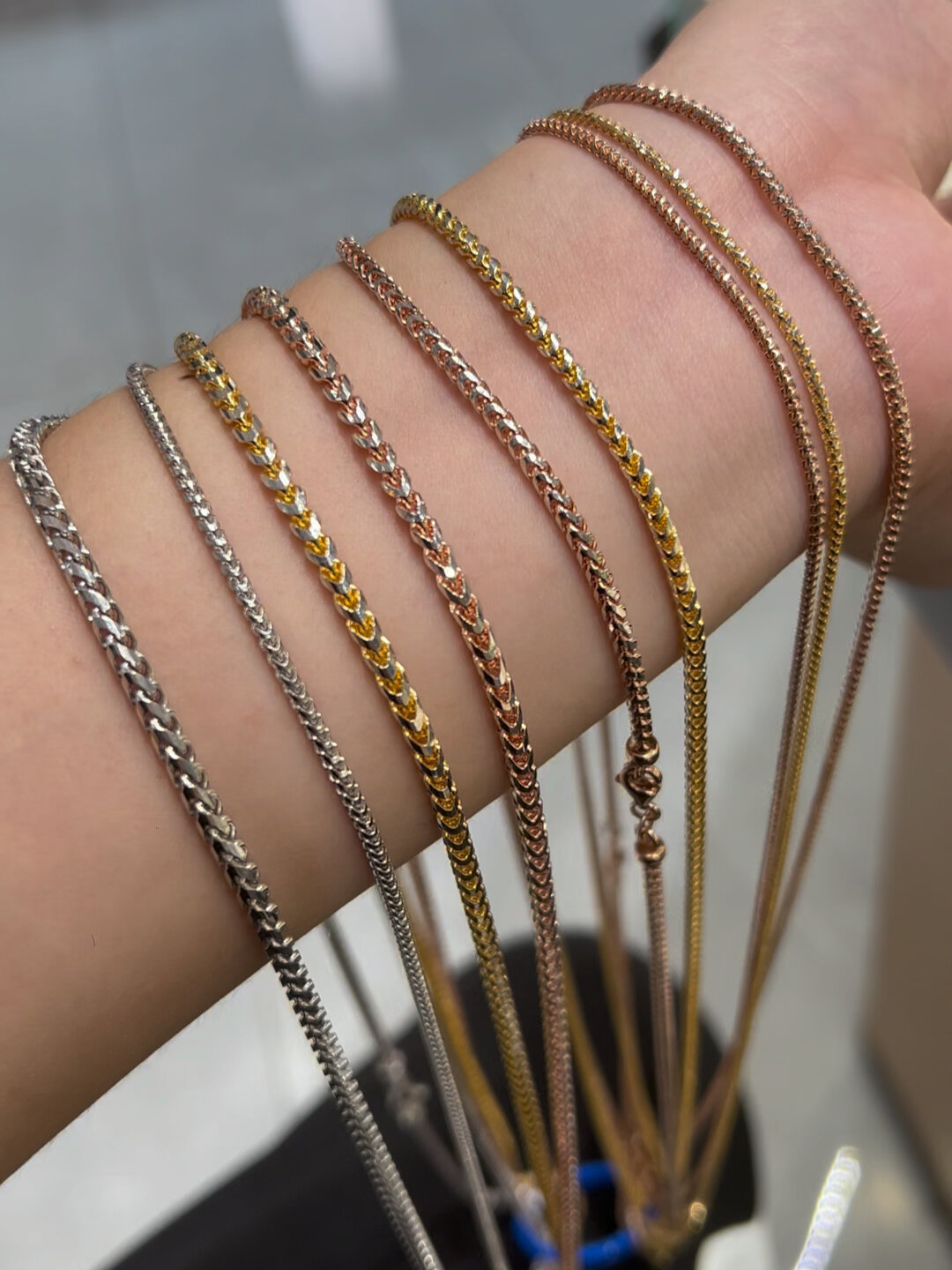 18k「au750」百搭鱼骨项链