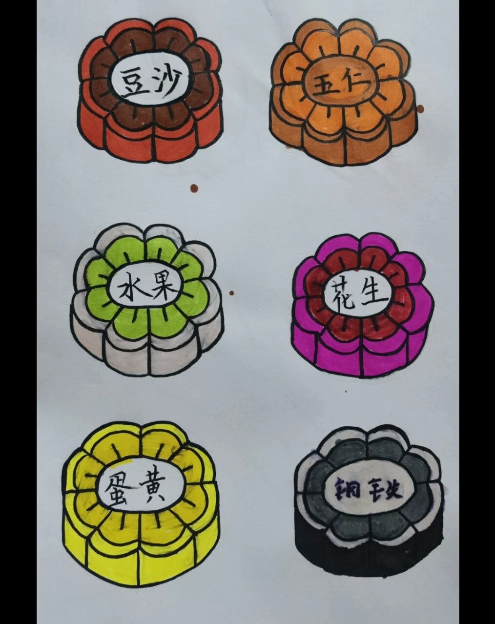中秋月饼 月饼简笔画