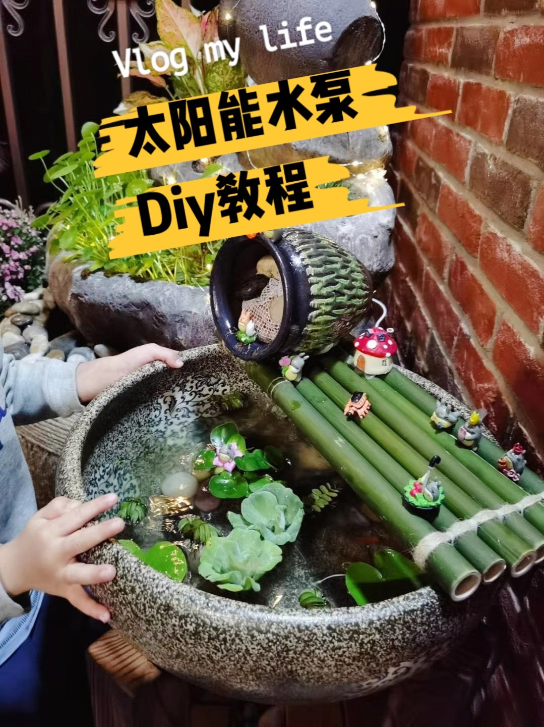 太阳能自动循环小鱼缸diy教程