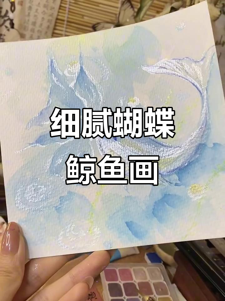 蝴蝶与鲸鱼的美丽绘画,细节满满让人心动