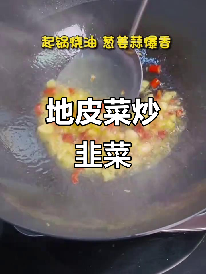 地皮菜炒韭菜,简单又下饭的完美搭配