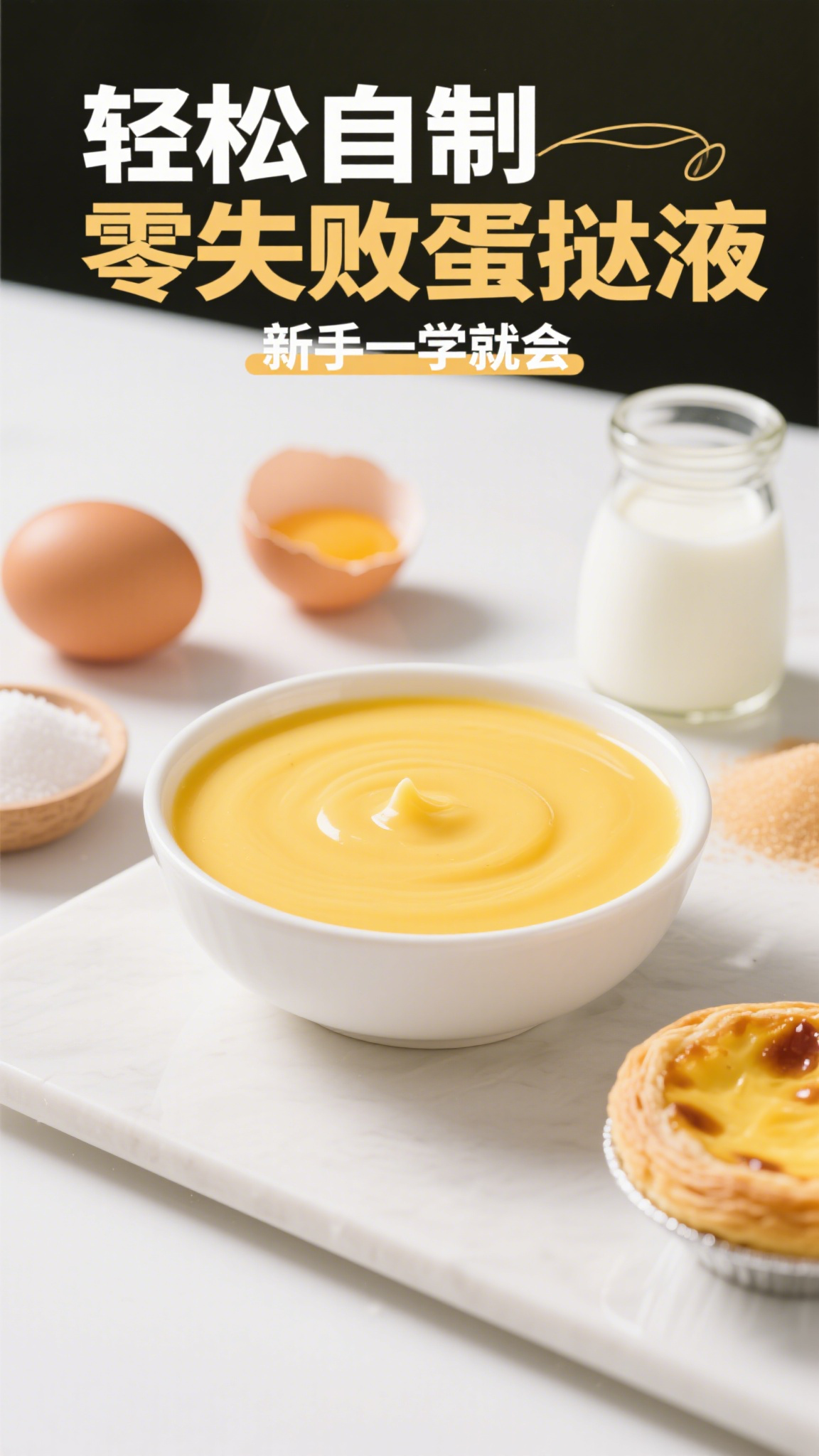 轻松自制零失败蛋挞液新手一学就会