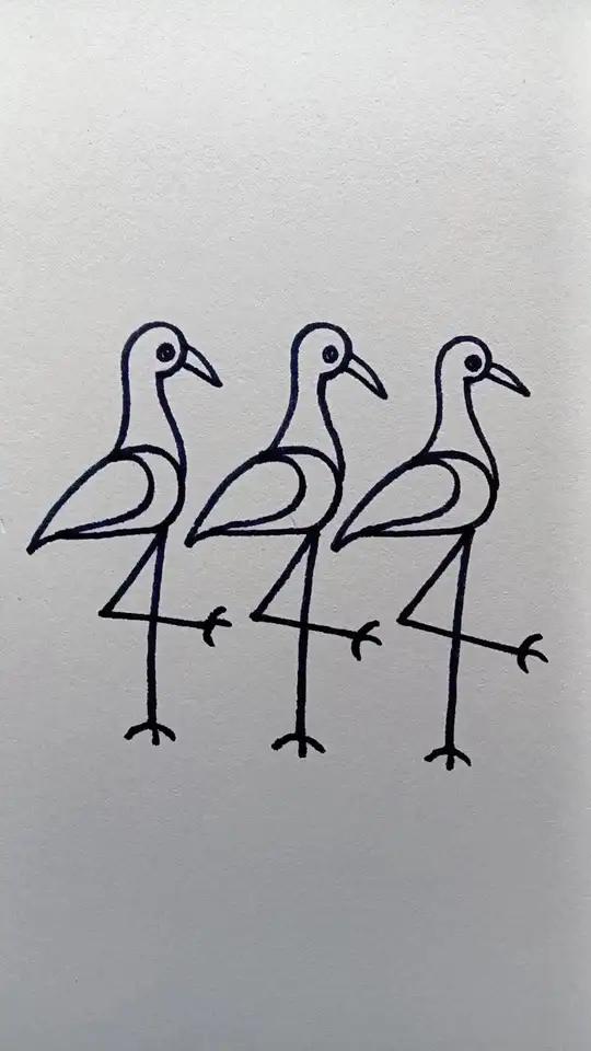 用三个7画小鸟
