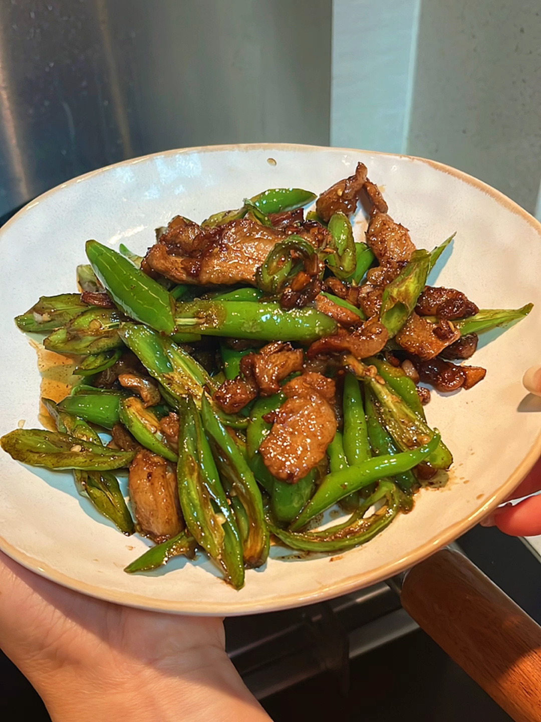 辣椒炒肉的做法千千万,我喜欢这样做～