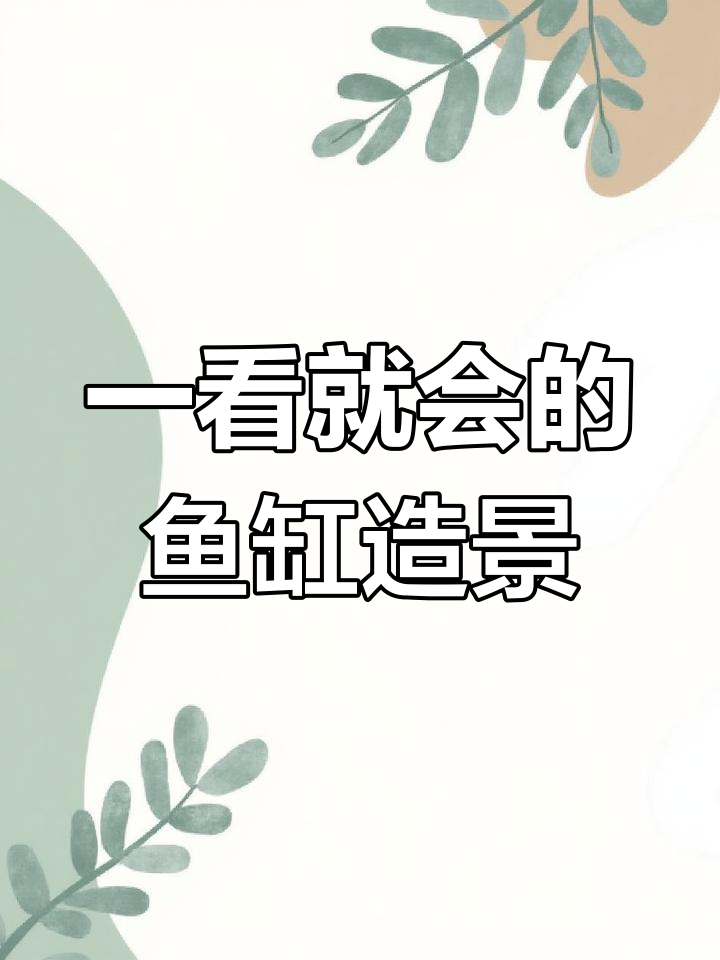 简单鱼缸造景，轻松打造沉底效果！
