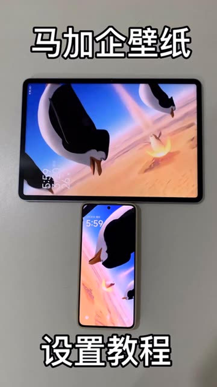 马达加斯加企鹅跳伞壁纸，怎么样设置到手机和平板上