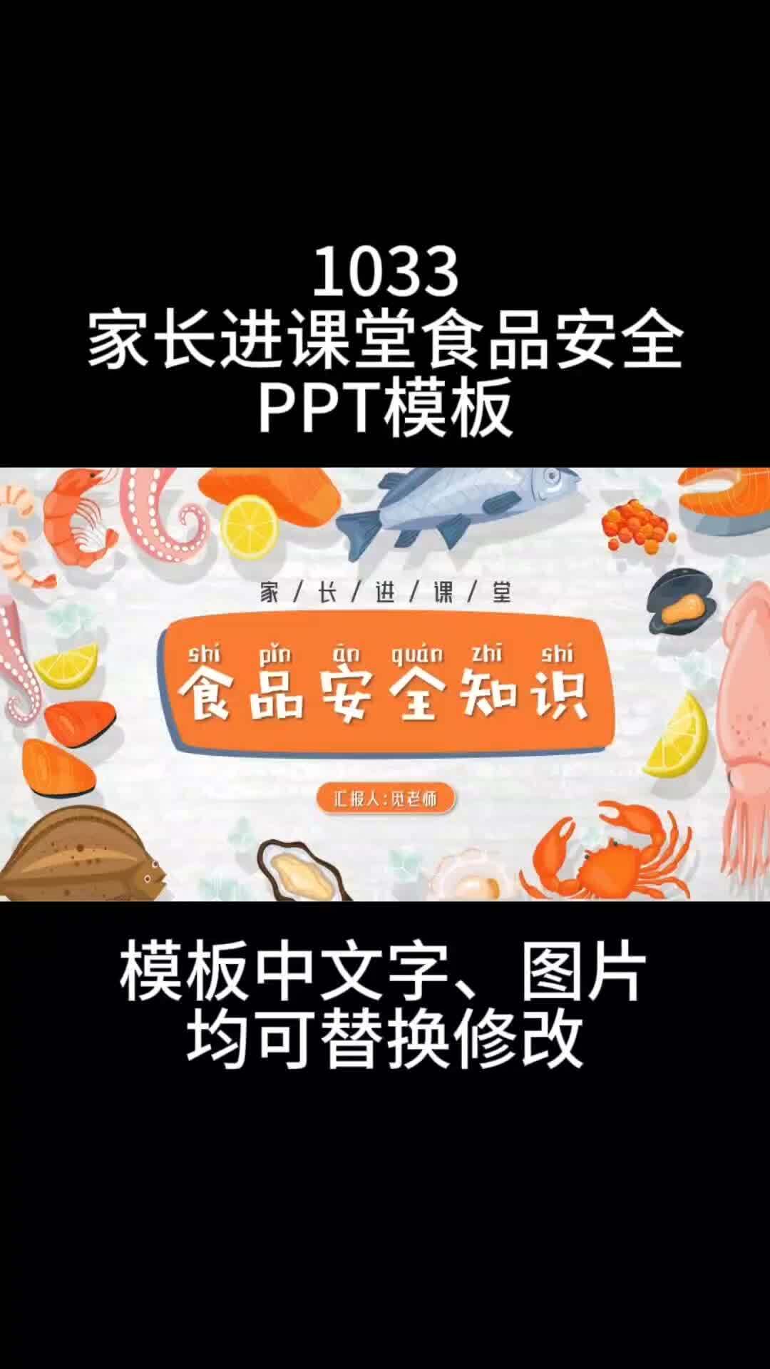 食品安全教育家长进课堂讲课课件ppt模板