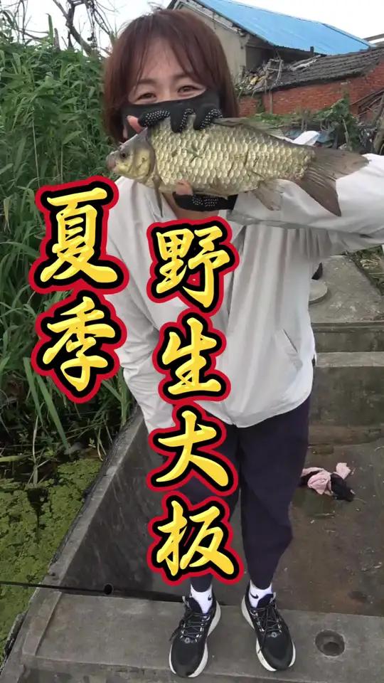 通大河闸口内庄河,野河夏季高温出大板,有资源就有大板这里冬天还得了 休闲野钓女钓手原创视频