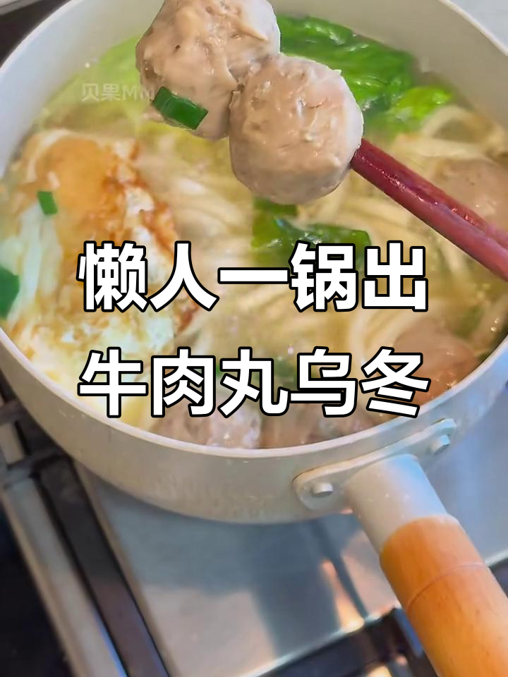 一锅搞定牛肉丸乌冬面,懒人必备营养美味