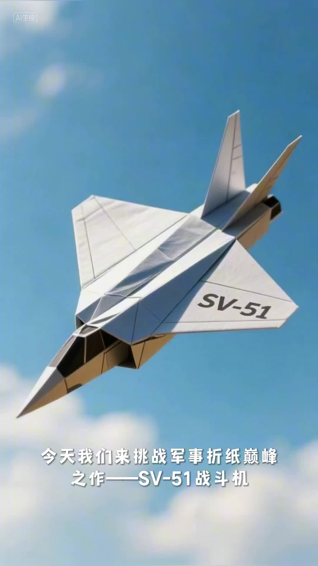 战斗机的帅气!SV-51 sv51 超时空要塞 战斗机 手工折纸