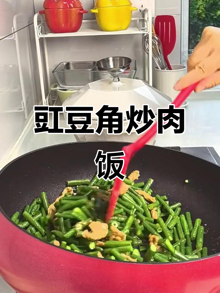 100天盖饭挑战:豇豆角炒肉,美味不重样