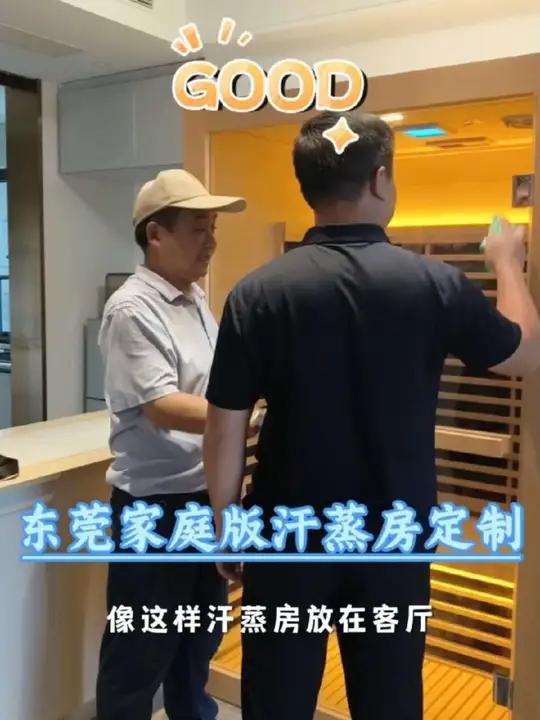 东莞家庭版汗蒸房定制，小型家用汗蒸光波房安装在客厅