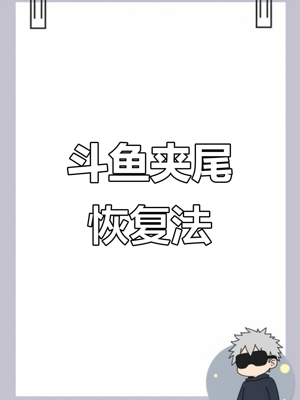 斗鱼夹尾急救,换水加盐后恢复生机