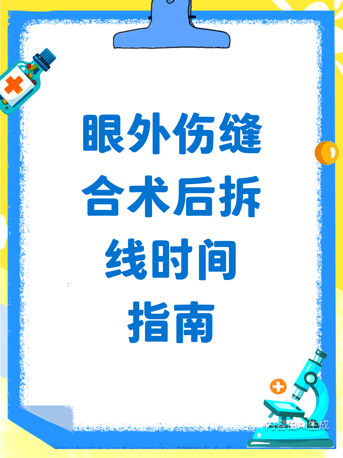 眼外伤缝合术后,拆线时间知多少?