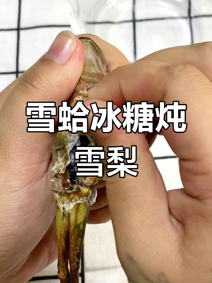 长白山雪蛤炖梨,润肺养颜