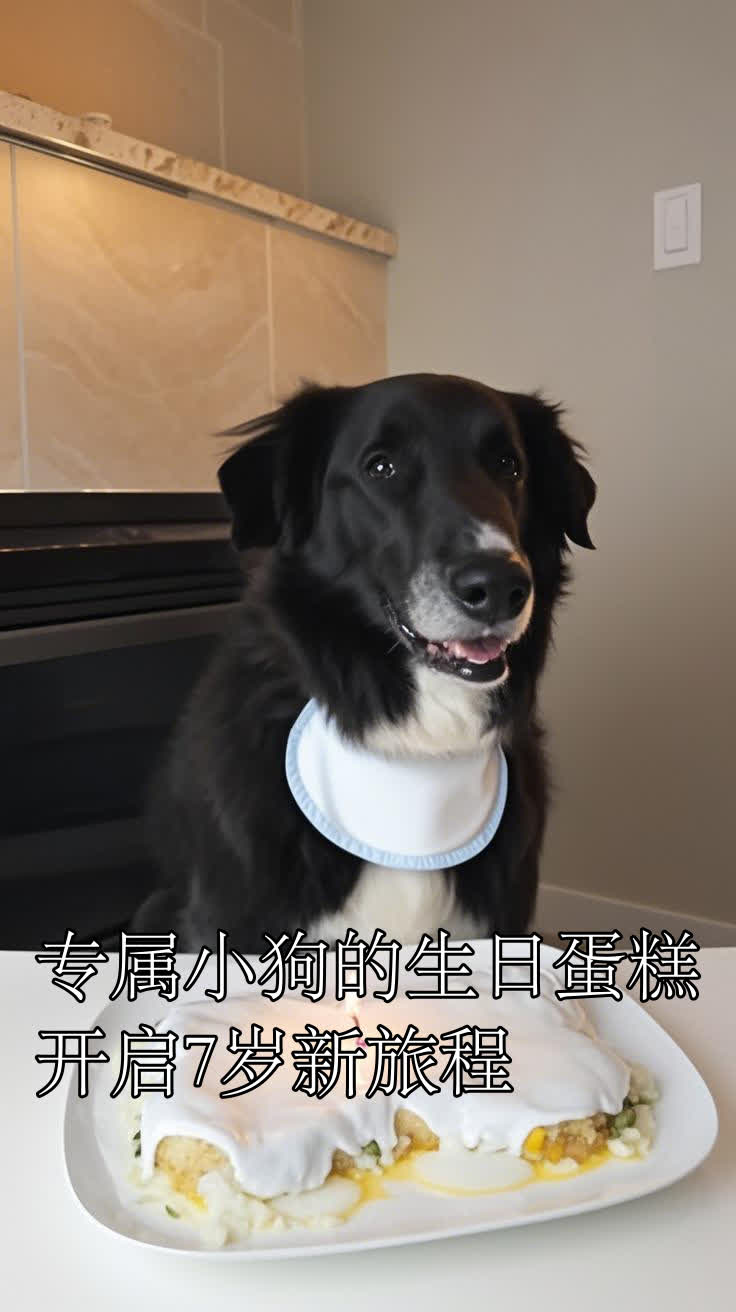 专属小狗的生日蛋糕开启7岁新旅程