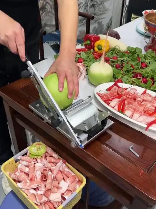 家用切片机 在家吃火锅 肉卷还是自己切的好 羊肉切卷机 切片刀 火锅约起来ff 厨房必备神