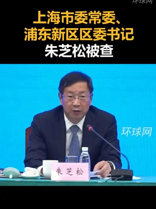 上海市委常委、浦东新区区委书记朱芝松被查