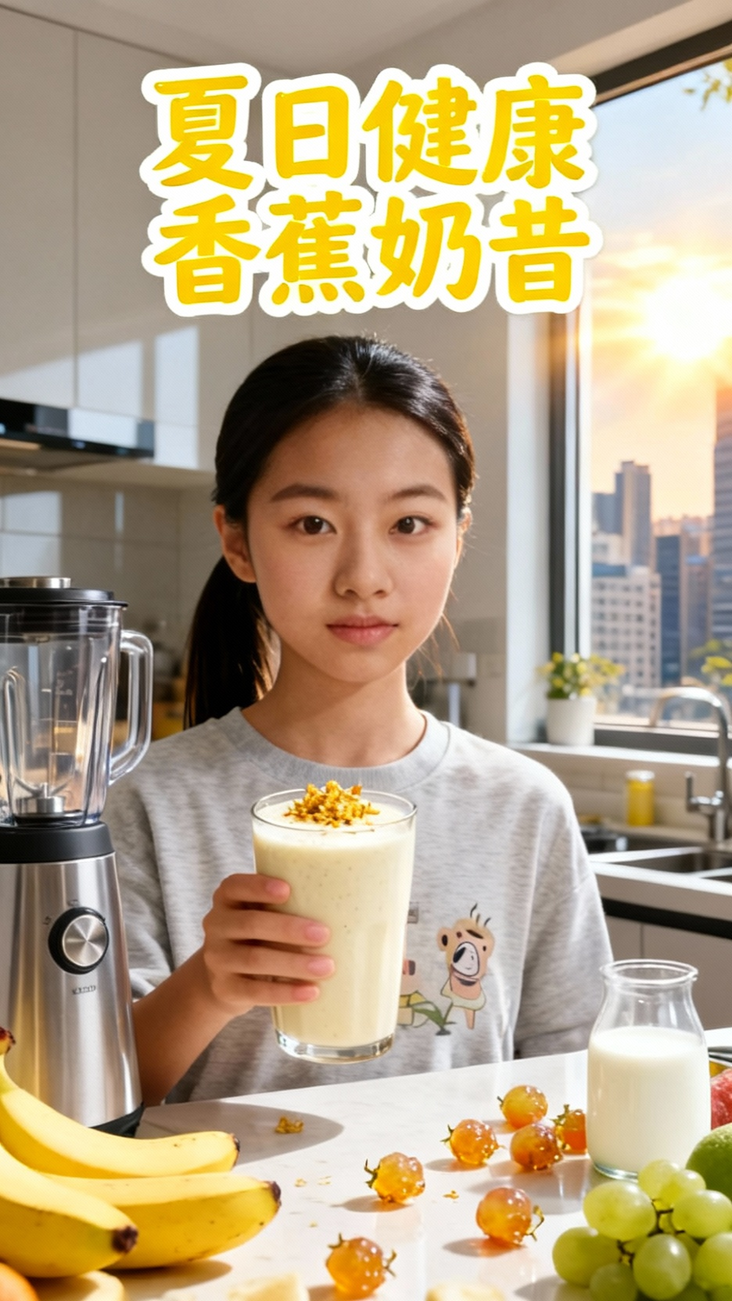 香蕉奶昔，夏日清凉必备