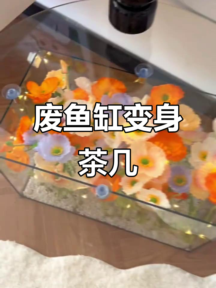 捡鱼缸变茶几，DIY花海设计超惊艳