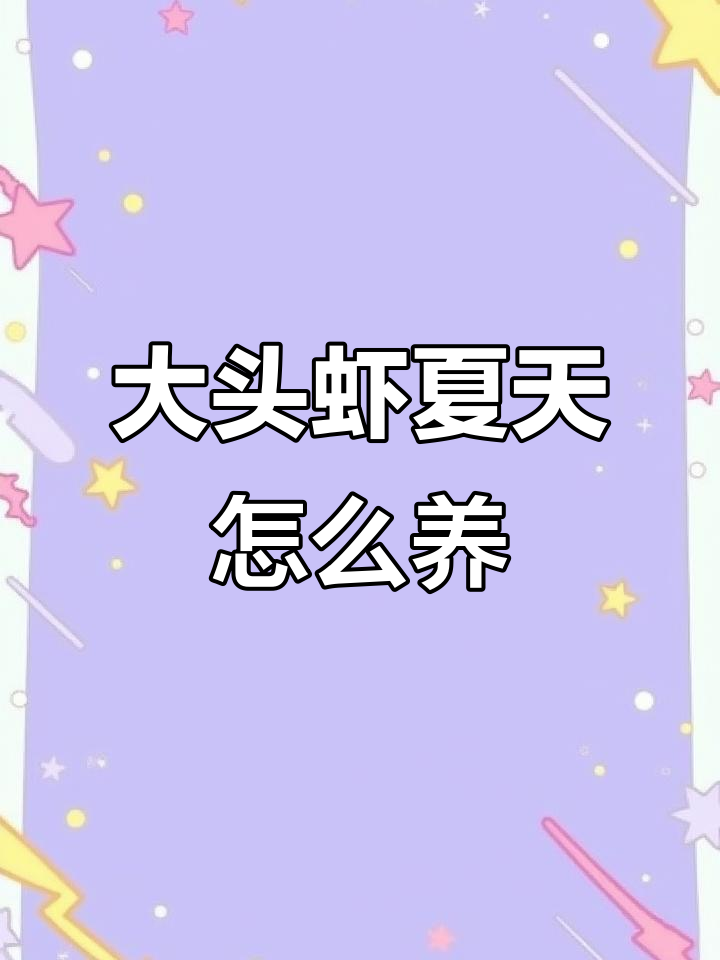 夏季大头虾养殖技巧,轻松保持活力到晚餐