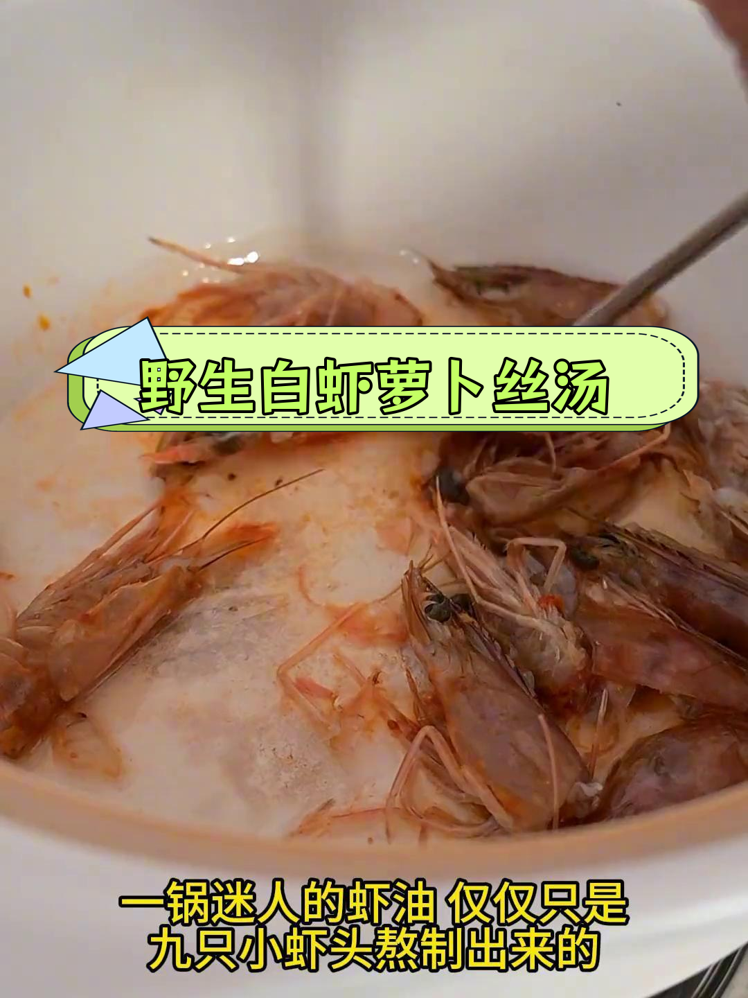 大连野生白虾萝卜丝汤,鲜美至极