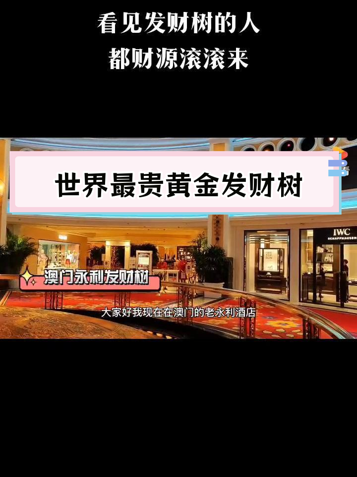 永利皇宫的奢华发财树表演
