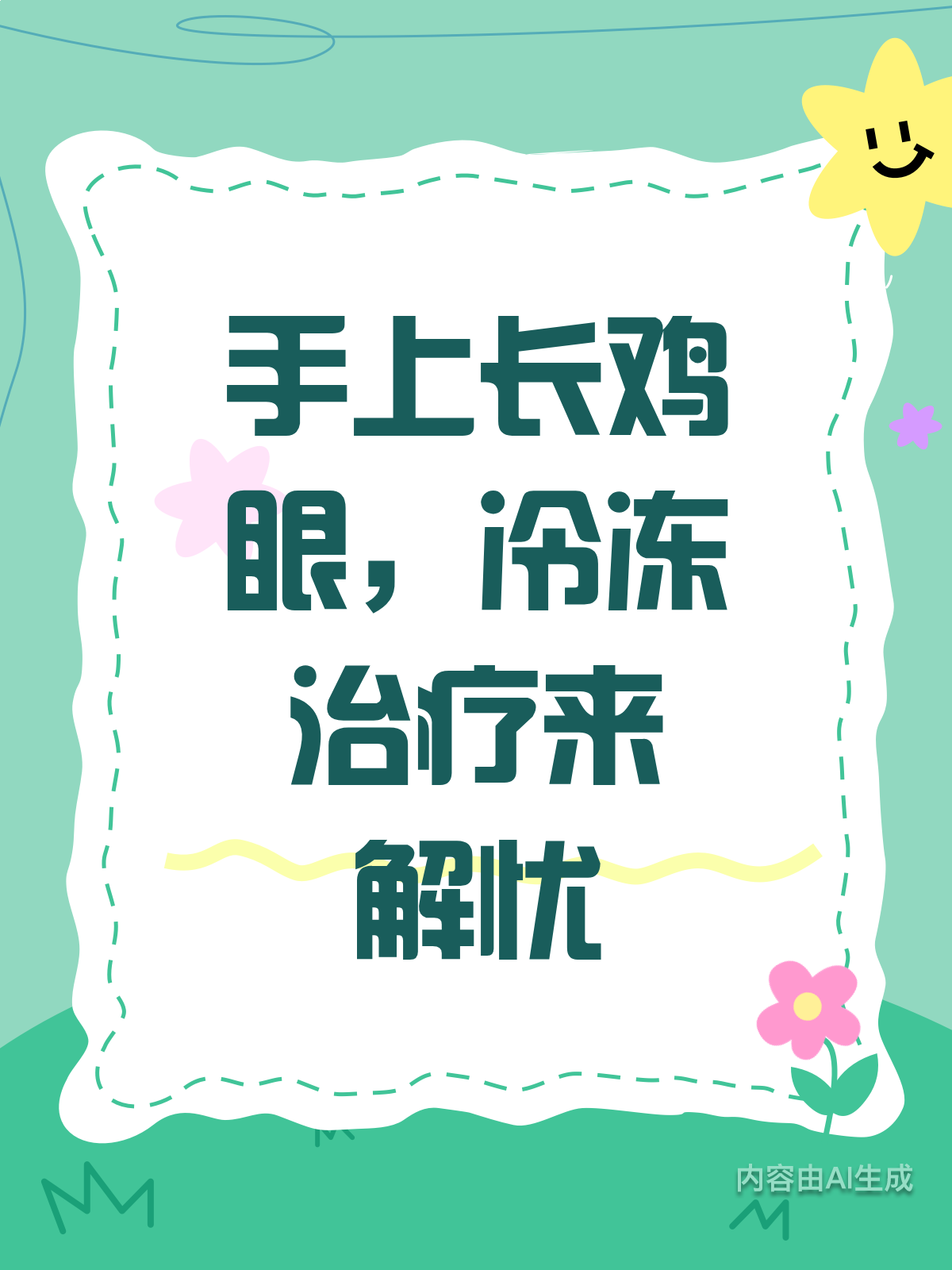 手上长鸡眼？冷冻治疗来帮忙！